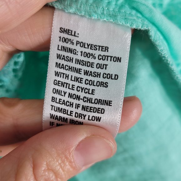 Crown & Ivy Womens Green Mint Lace 3/4 Sleeve Round Neck Evening Summer Dress 4P - Picture 9 of 12